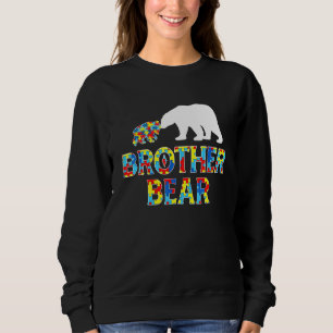 Autismus Bewusstsein Bruder Bären Puzzle Unterstüt Sweatshirt