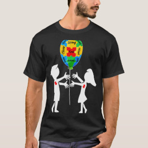 Autismus-Bewusstsein Bruder Schwester Puzzle Ballo T-Shirt