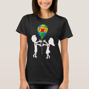 Autismus Bewusstsein Bruder Schwester Puzzle Ballo T-Shirt