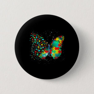 Autismus Bewusstsein Butterfly Peace Lover Geschen Button