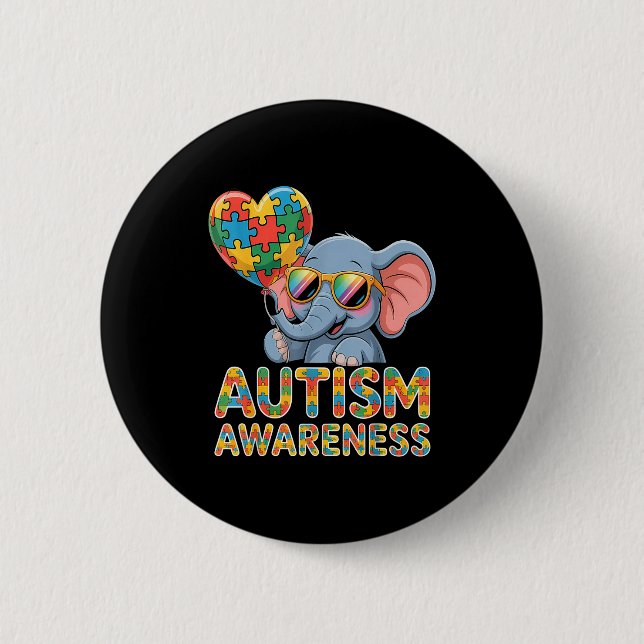 Autismus-Bewusstsein  Button (Vorderseite)