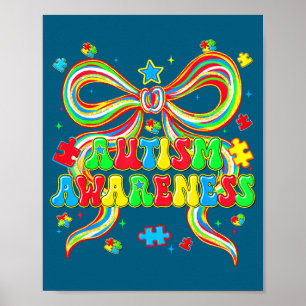 Autismus-Bewusstsein Coquette Puzzle autistische F Poster
