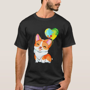 Autismus Bewusstsein Corgi Puppy Dog Puzzles Herzb T-Shirt