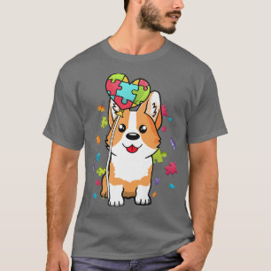 Autismus Bewusstsein Corgi Puppy Dog Puzzles Herzb T-Shirt