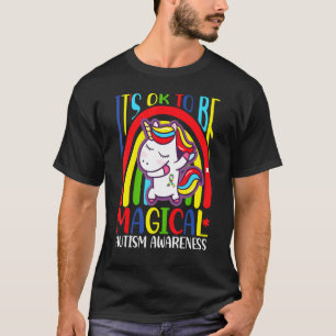 Autismus-Bewusstsein Dabbing-Einhorn Es ist okay, T-Shirt
