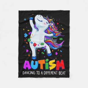 Autismus-Bewusstsein Dabbing-Einhorn-Puzzleteil-Ki Fleecedecke