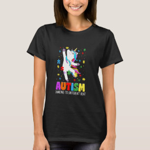 Autismus-Bewusstsein Dabbing-Einhorn-Puzzleteil-Ki T-Shirt