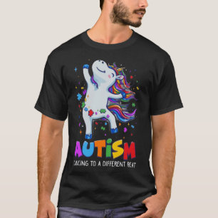 Autismus-Bewusstsein Dabbing-Einhorn-Puzzleteil-Ki T-Shirt