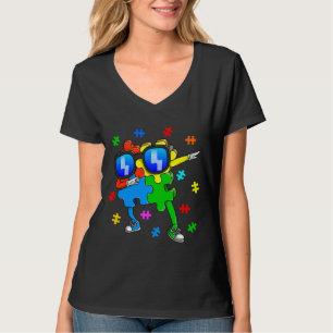 Autismus Bewusstsein Dabbing Puzzle Stück T-Shirt