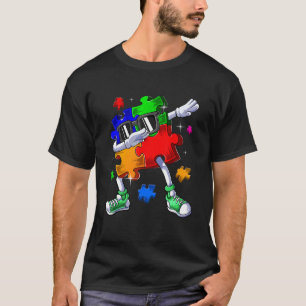 Autismus-Bewusstsein Dabbing-Puzzleteil Lustiges K T-Shirt