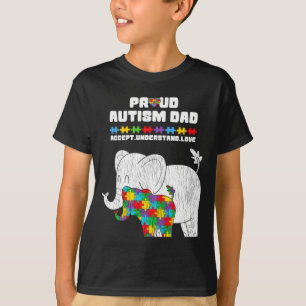 Autismus-Bewusstsein Dad Akzeptieren Stolz Autismu T-Shirt