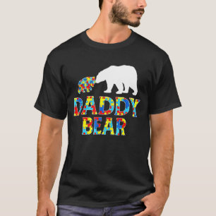 Autismus-Bewusstsein Daddy Bear Puzzle Unterstützt T-Shirt