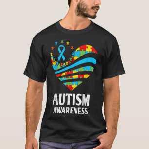 Autismus Bewusstsein der Frauen Herzunterstützung T-Shirt
