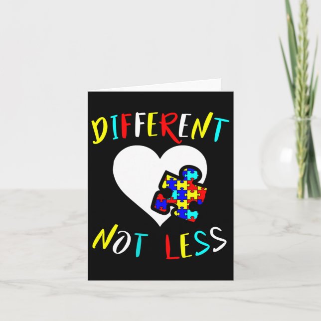 Autismus Bewusstsein Design Geschenk anders als Karte (Vorderseite)