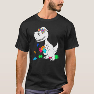 Autismus-Bewusstsein-Dinosaurier-Puzzleteil Jungen T-Shirt
