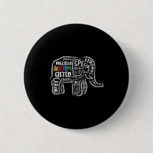 Autismus-Bewusstsein Elefant Akzeptanz autistische Button