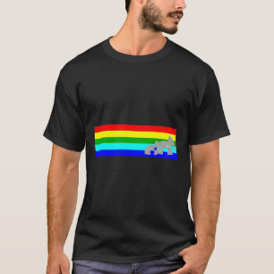 Autismus Bewusstsein Elefant Walk Multicolor Strei T-Shirt