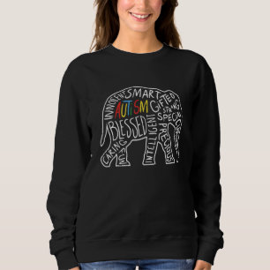 Autismus Bewusstsein Elefantenwörter Tier Sweatshirt