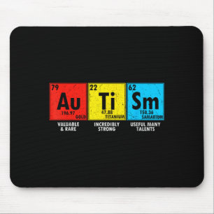 Autismus-Bewusstsein Elemente Periodensystem Männe Mousepad