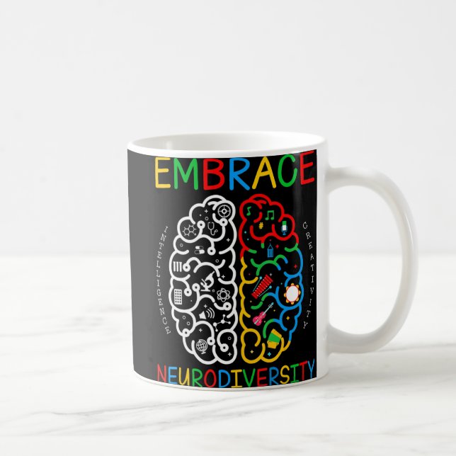 Autismus Bewusstsein Embrace Neurodiversity ADHD A Kaffeetasse (Rechts)
