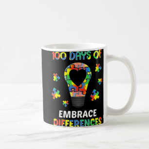 Autismus Bewusstsein Embrace Unterschiede 100 Tage Kaffeetasse