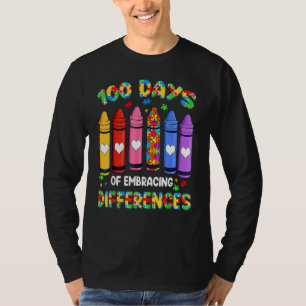Autismus Bewusstsein Embrace Unterschiede 100 Tage T-Shirt