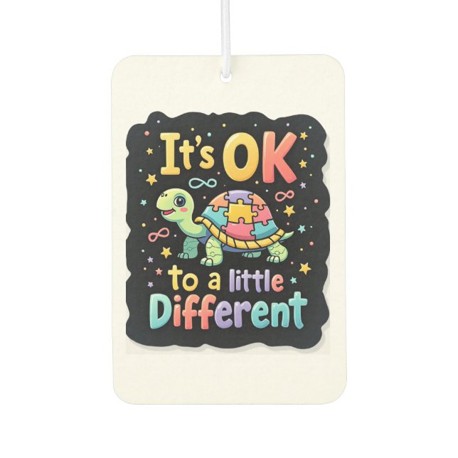 Autismus-Bewusstsein Es ist gut, ein bisschen ande Autolufterfrischer (Vorderseite)