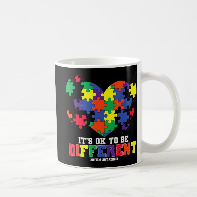 Autismus Bewusstsein Es ist in Ordnung, anders Aut Kaffeetasse (Rechts)