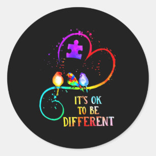 Autismus Bewusstsein Es ist in Ordnung, eine ander Runder Aufkleber