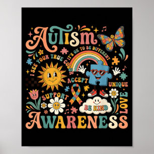 Autismus-Bewusstsein Es ist okay, anders zu sein U Poster