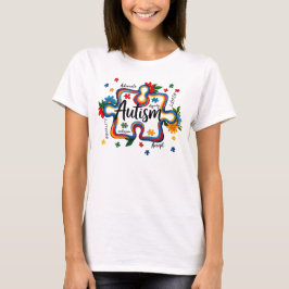 Autismus-Bewusstsein Florales Puzzle-Teil Würde In T-Shirt