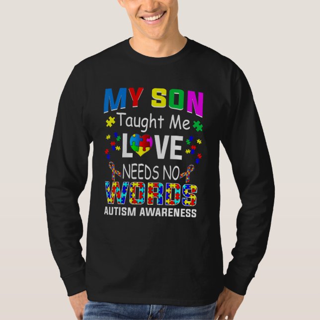 Autismus Bewusstsein Frauen Aspergers My Son T-Shirt (Vorderseite)
