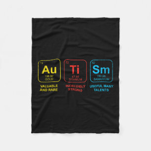 Autismus Bewusstsein Frauen Männer Kinder Elemente Fleecedecke