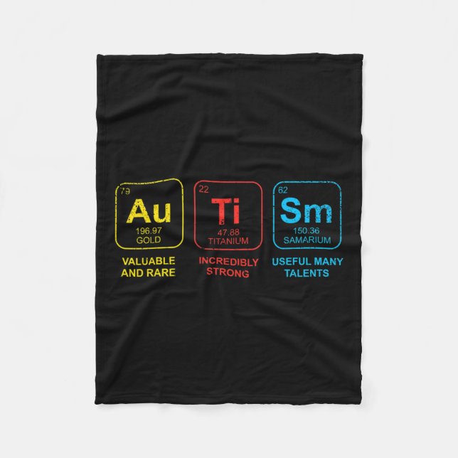 Autismus Bewusstsein Frauen Männer Kinder Elemente Fleecedecke (Vorderseite)