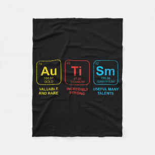 Autismus Bewusstsein Frauen Männer Kinder Elemente Fleecedecke