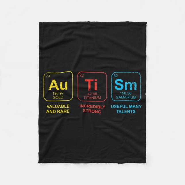 Autismus Bewusstsein Frauen Männer Kinder Elemente Fleecedecke (Vorderseite)