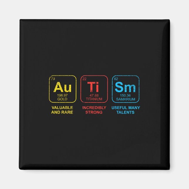 Autismus Bewusstsein Frauen Männer Kinder Elemente Magnet (Vorne)