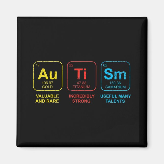 Autismus Bewusstsein Frauen Männer Kinder Elemente Magnet (Vorne)