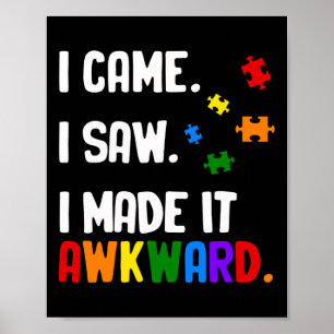 Autismus Bewusstsein Frauen unterstützen Asperger  Poster