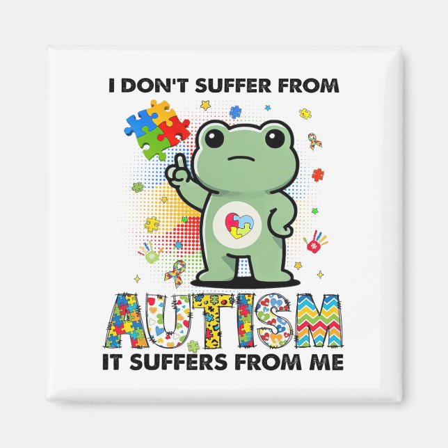 Autismus Bewusstsein Funny Frog Meme Autismus Unte Magnet (Vorne)
