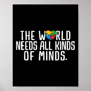 Autismus Bewusstsein für alle Arten von Minds Auti Poster