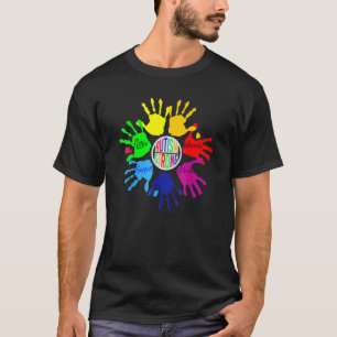Autismus-Bewusstsein Gebärdensprache Hand Puzzle U T-Shirt
