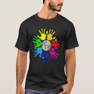 Autismus-Bewusstsein Gebärdensprache Hand Puzzle U T-Shirt