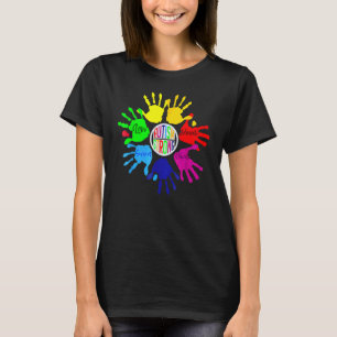 Autismus-Bewusstsein Gebärdensprache Hand Puzzle U T-Shirt