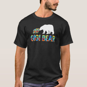 Autismus-Bewusstsein Gigi-Bär-Puzzle Unterstützen T-Shirt