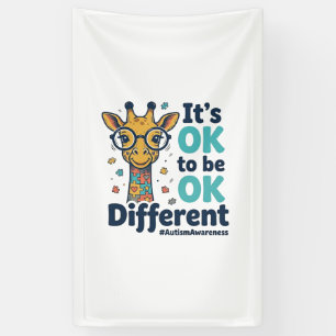 Autismus-Bewusstsein Giraffe Es ist okay, anders z Banner