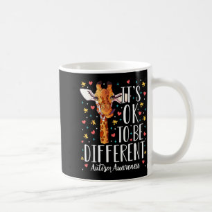 Autismus-Bewusstsein Giraffe Es ist okay, anders z Kaffeetasse
