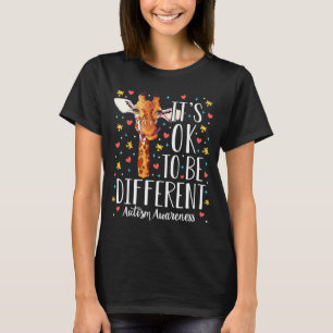 Autismus-Bewusstsein Giraffe Es ist okay, anders z T-Shirt