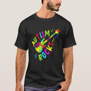 Autismus-Bewusstsein Gitarre Puzzleteile Autismus T-Shirt