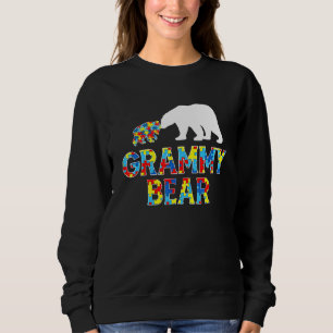 Autismus Bewusstsein Grammy Bären Puzzle Unterstüt Sweatshirt